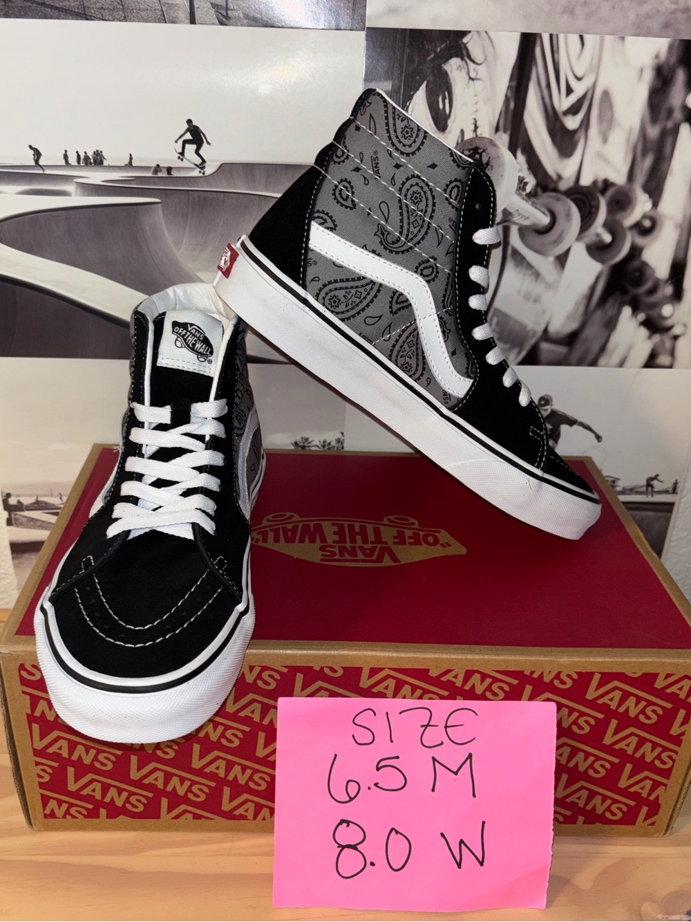 Vans Sk8-Hi sz 6.5 Men’s 8.0 Woman